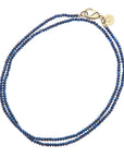 Double Wrap Diamond Cut Beaded Necklace Lapis Necklaces Jane Win 