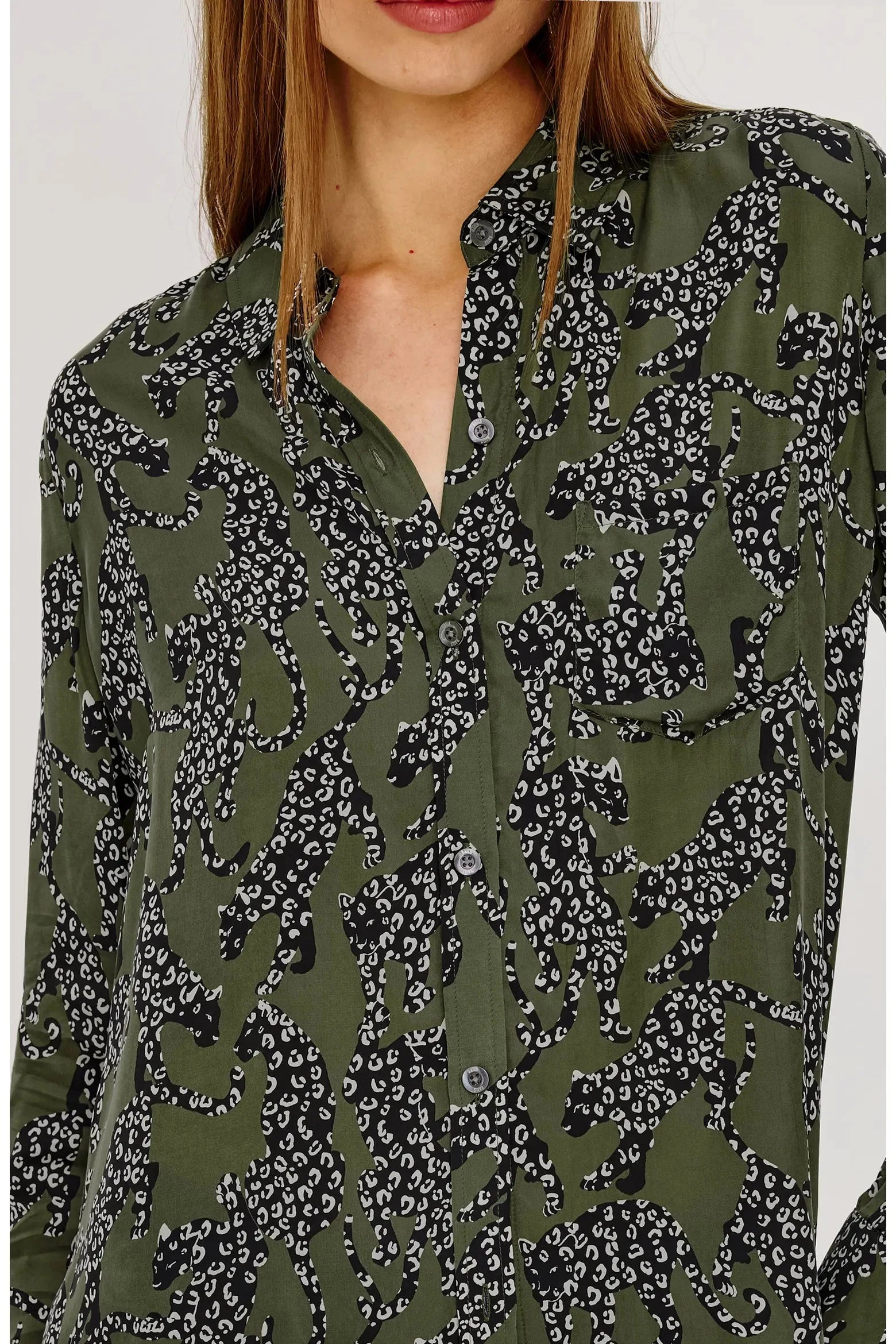 Alyssa Shirt Olive Jaguars Tops - Blouses Rails 