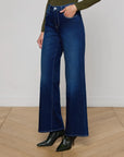 Alicent Wide-Leg Jean Sterling Denim - Flare & Wide Leg L'Agence 
