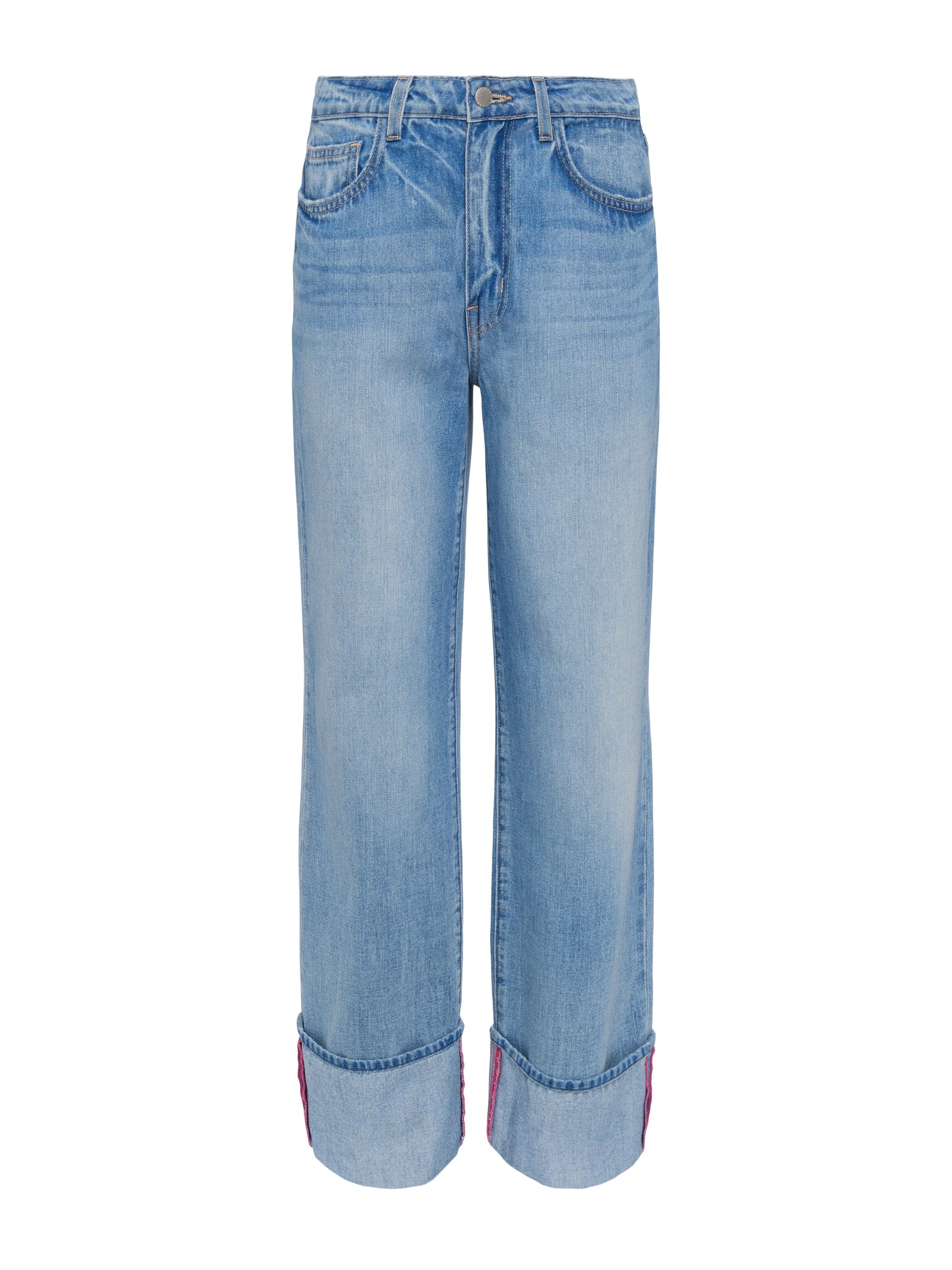 Miley Ultra High Rise Wide Leg Cuff Emerson Denim - Flare & Wide Leg L'Agence 