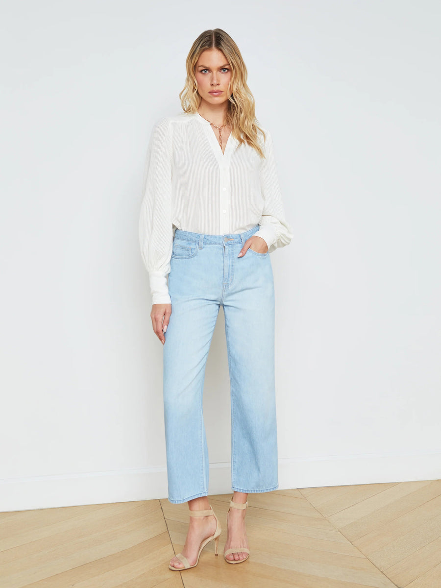 June Ultra High Rise Crop Stovepipe Dakota Denim - Cropped & Ankle L'Agence 