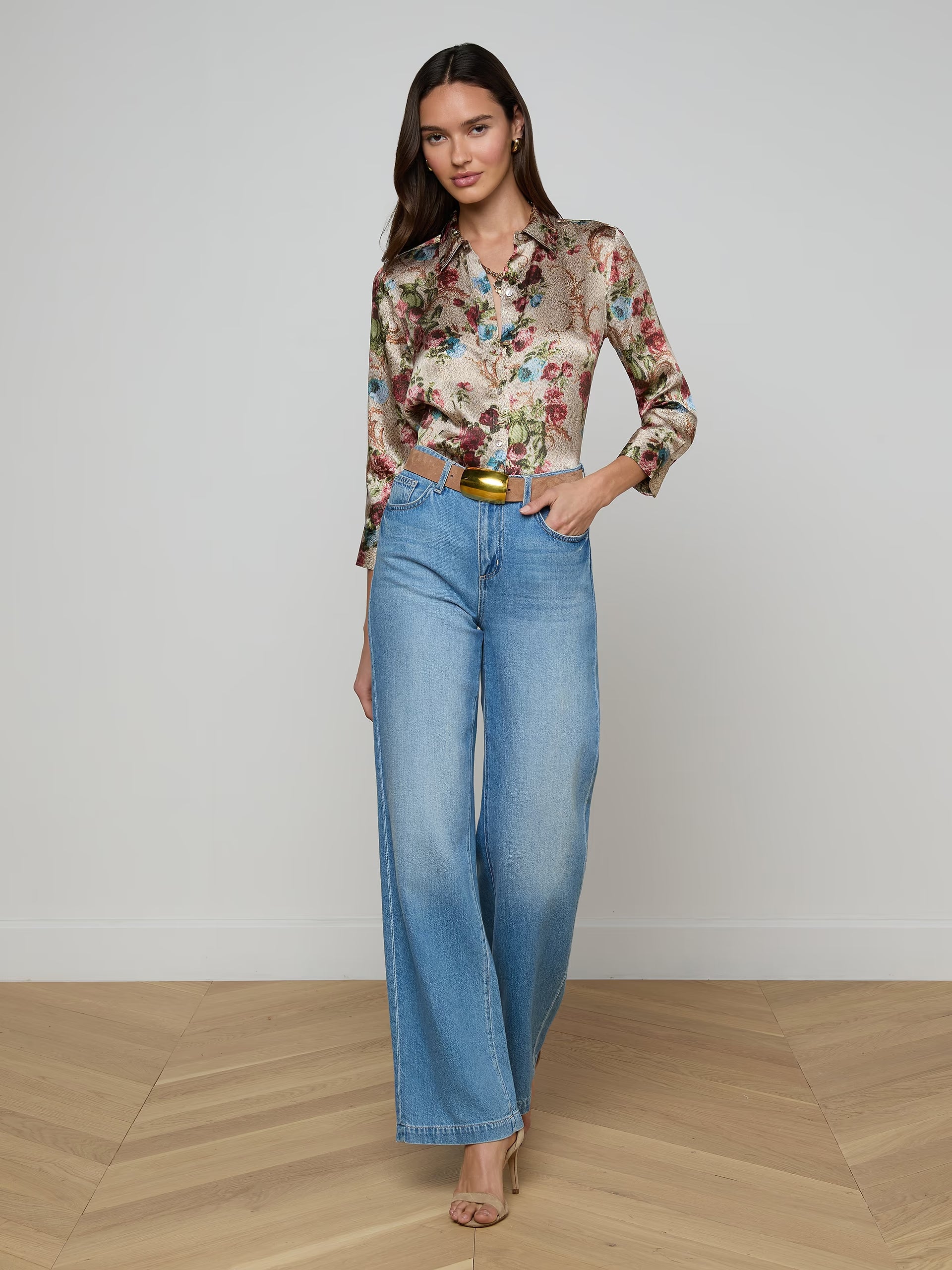 Scottie Wide Leg Anaheim Denim - Flare & Wide Leg L'Agence 