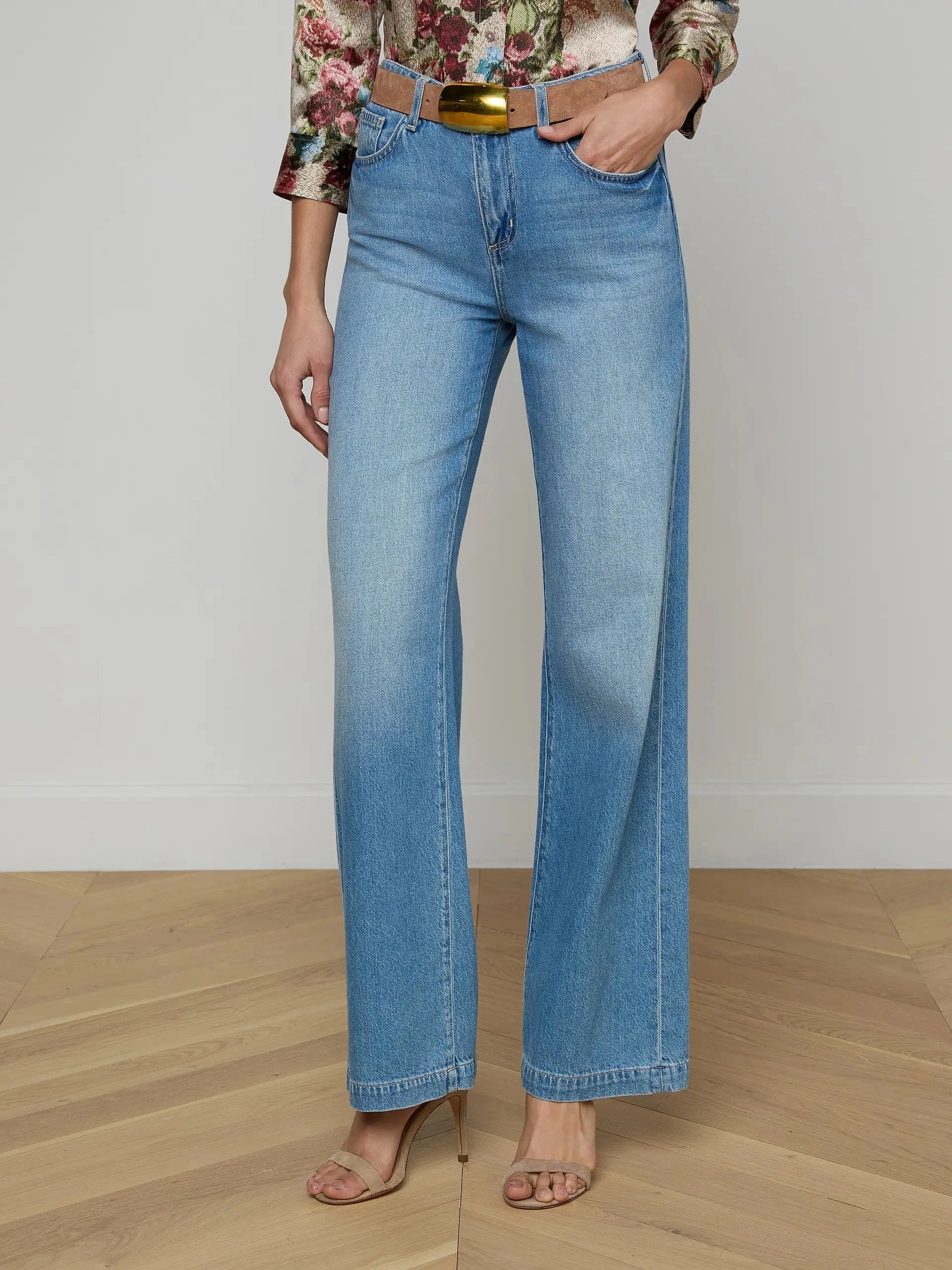 Scottie Wide Leg Anaheim Denim - Flare & Wide Leg L'Agence 