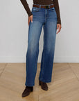 Scottie Wide-Leg Jean Gladstone Denim - Flare & Wide Leg L'Agence 