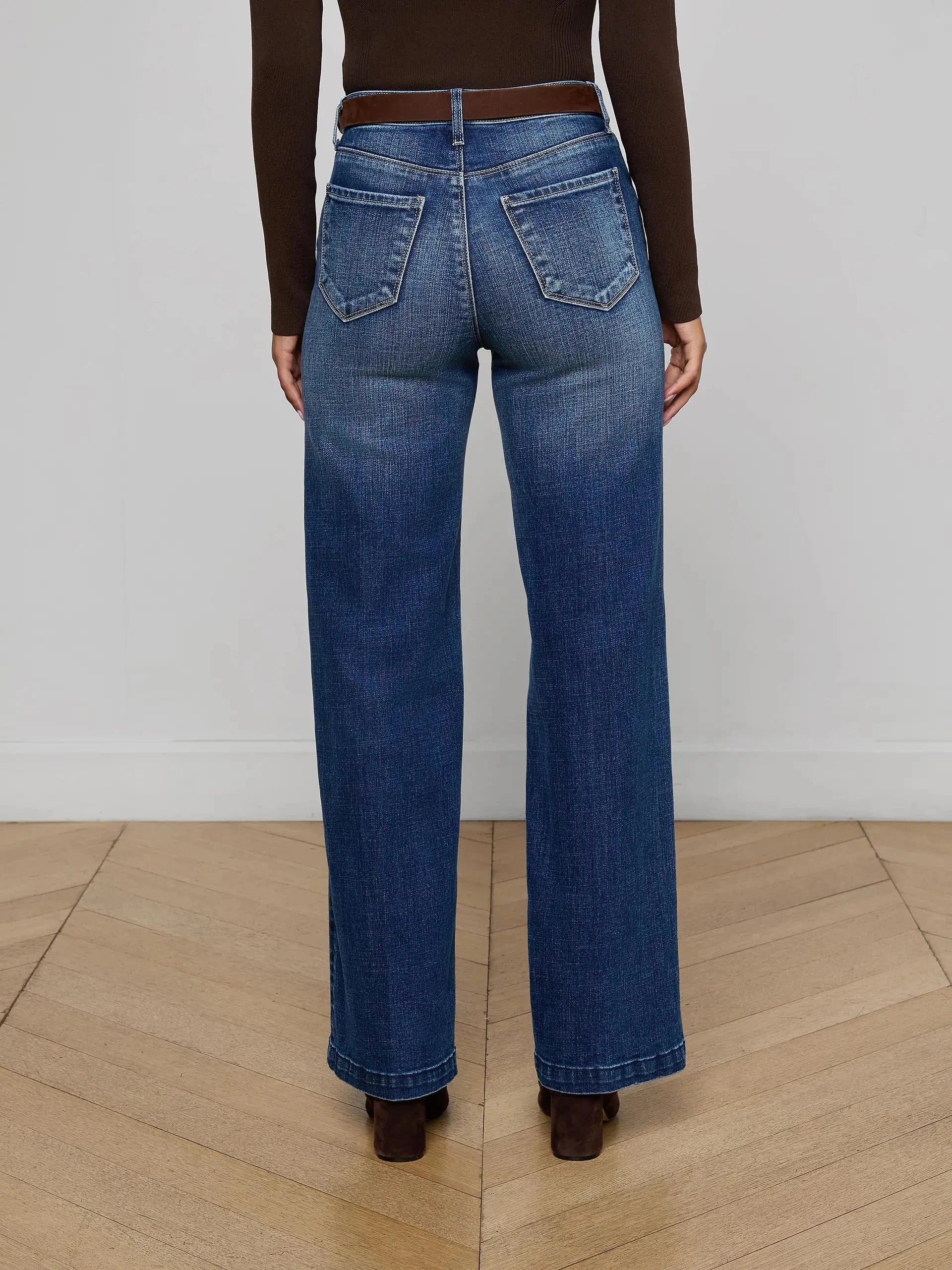 Scottie Wide-Leg Jean Gladstone Denim - Flare & Wide Leg L'Agence 
