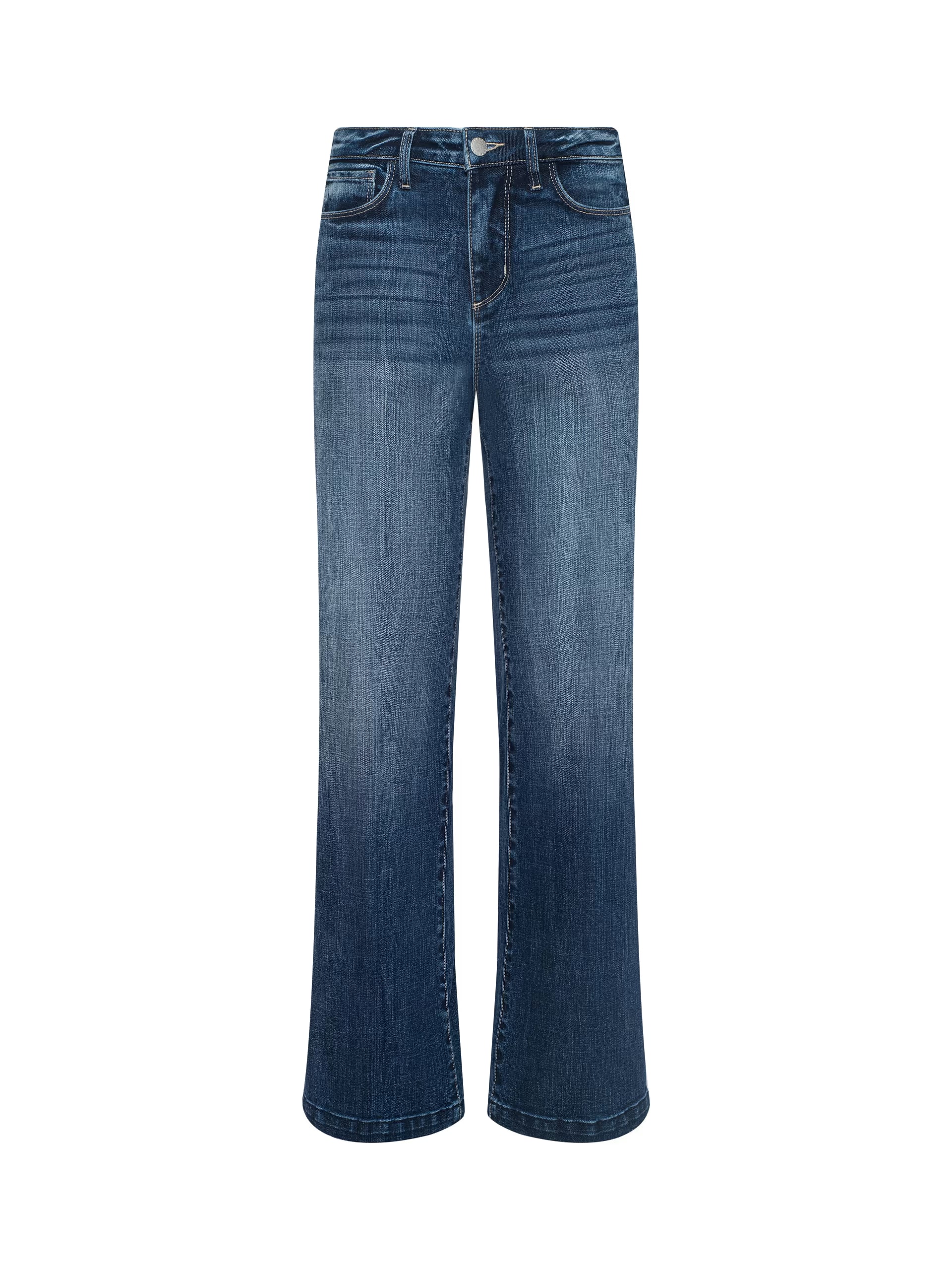 Scottie Wide-Leg Jean Gladstone Denim - Flare &amp; Wide Leg L&#39;Agence 