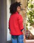 Patrick Popover Fleece Henley Crimson