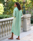 Rory Maxi Shirtdress Green Multi Stripe Dresses - Maxi Frank & Eileen 
