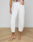 Krista Tapered Leg Blanc Denim - Straight L'Agence 