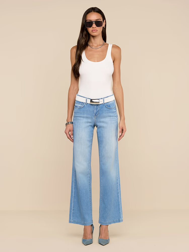 Joanne Low Rise Wide Leg Pacific Denim - Flare & Wide Leg L'Agence 