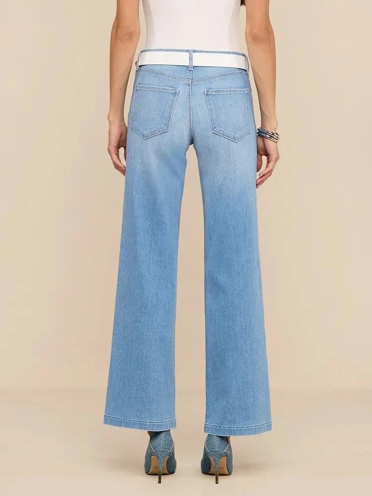 Joanne Low Rise Wide Leg Pacific Denim - Flare & Wide Leg L'Agence 