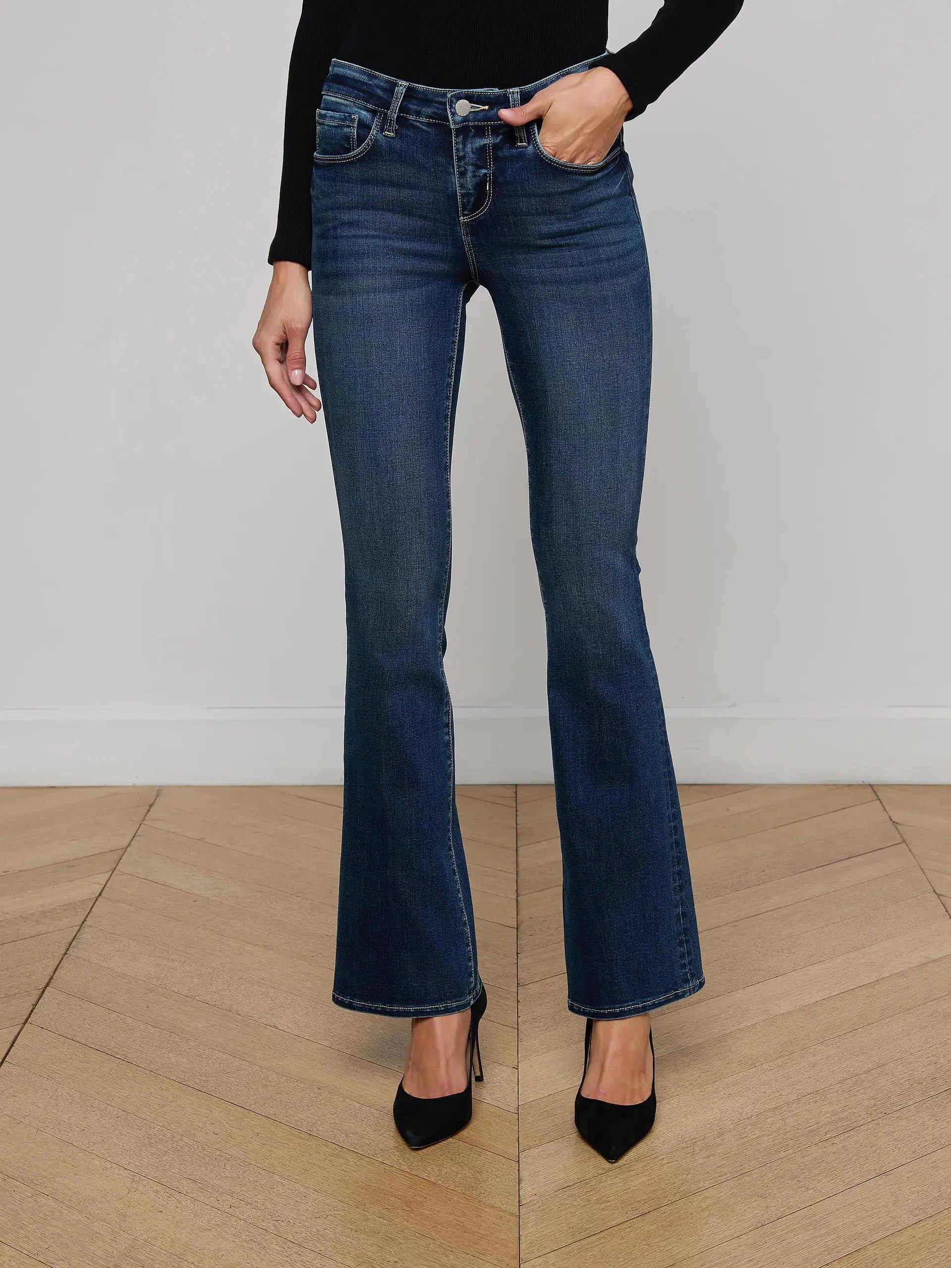 Cara Low-Rise Bootcut Jean Roxbury Denim - Flare & Wide Leg L'Agence 