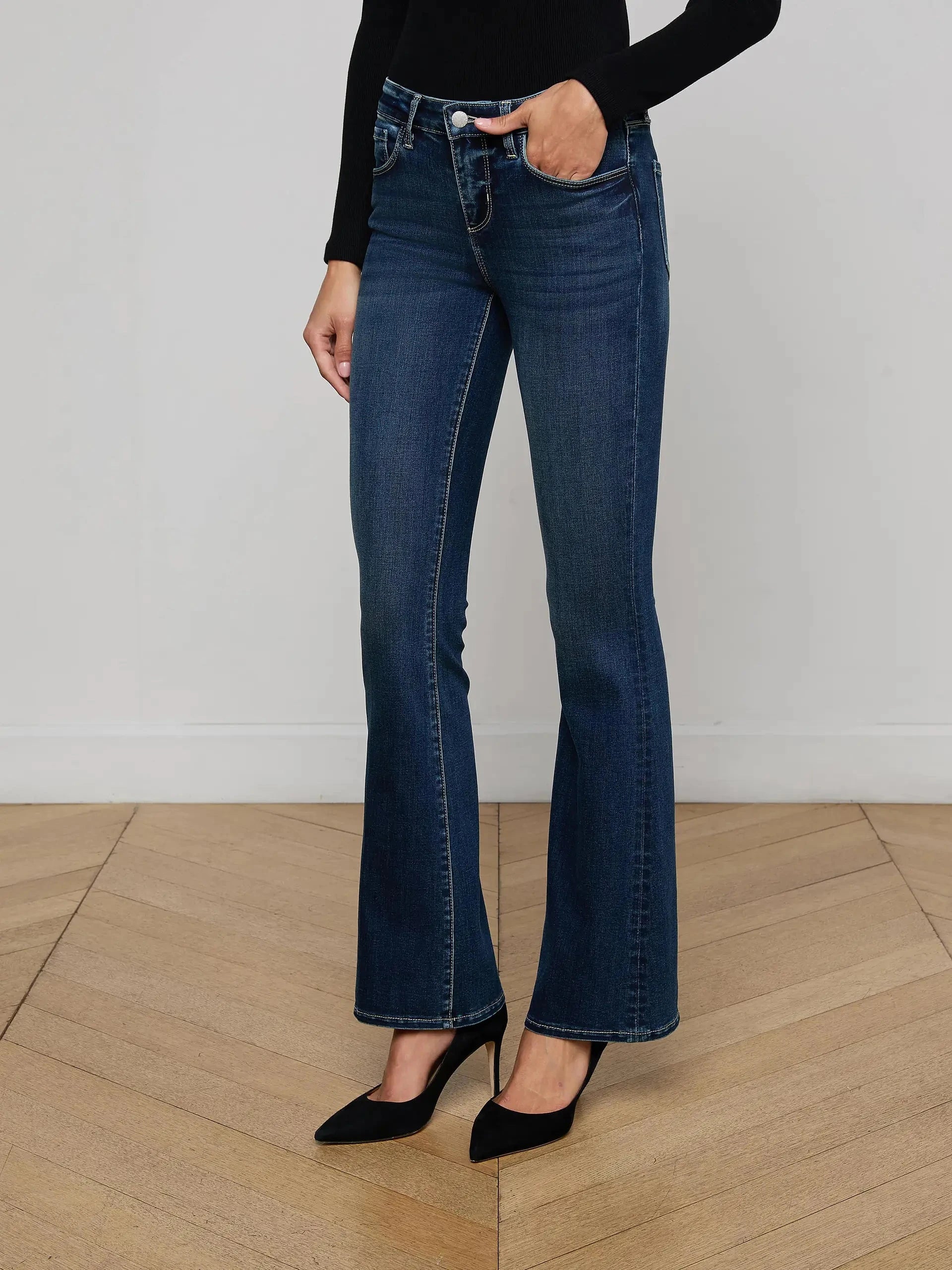 Cara Low-Rise Bootcut Jean Roxbury Denim - Flare & Wide Leg L'Agence 