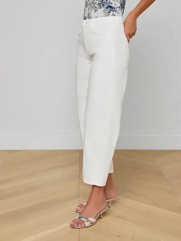 Mallis Bow-Leg Jean Blanc