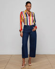 Mallis Bow-Leg Jean Hobart Denim - Cropped & Ankle L'Agence 