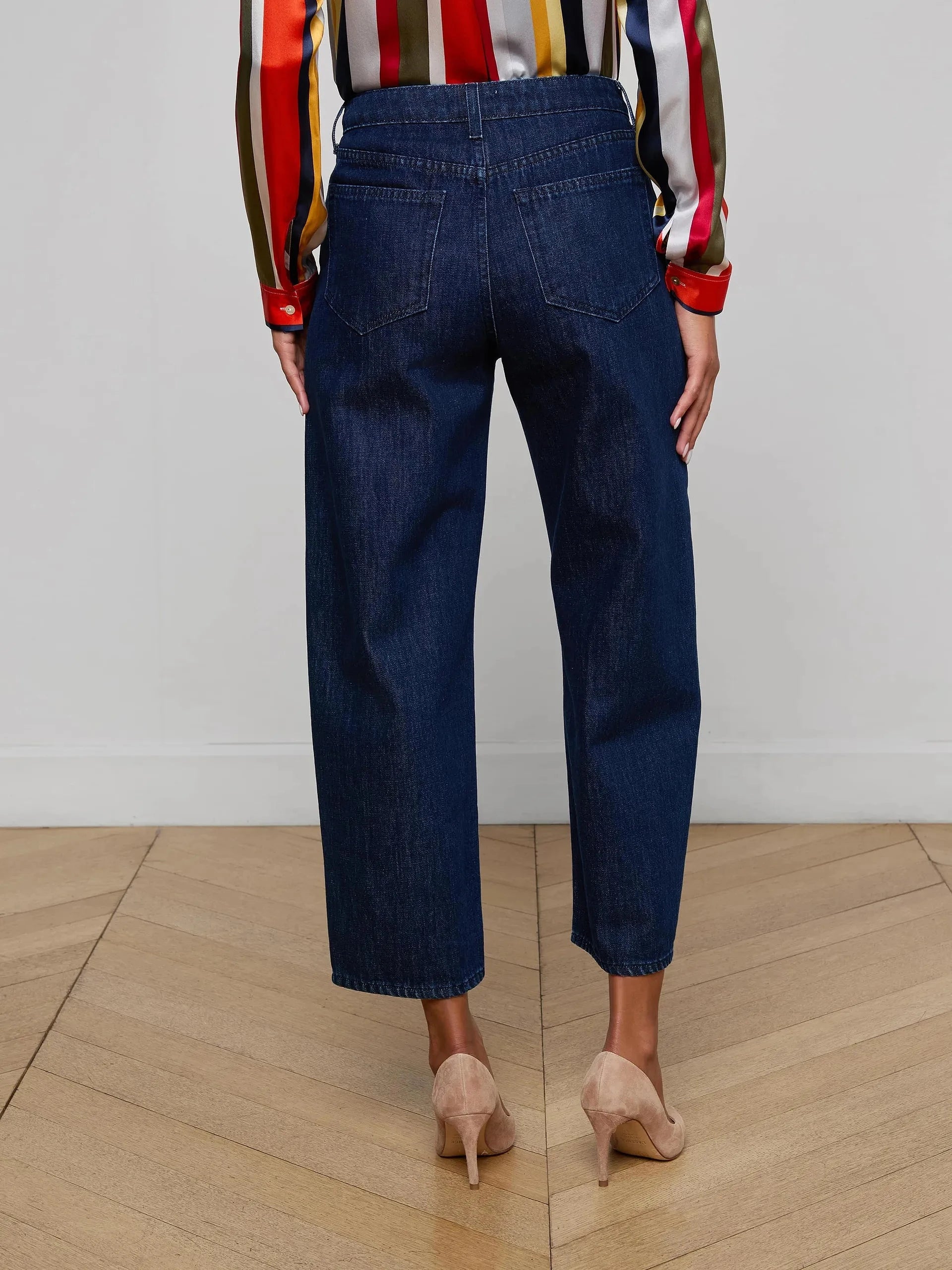 Mallis Bow-Leg Jean Hobart Denim - Cropped & Ankle L'Agence 