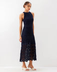 Londyn Crochet Dress Navy Dresses - Midi Fifteen Twenty 