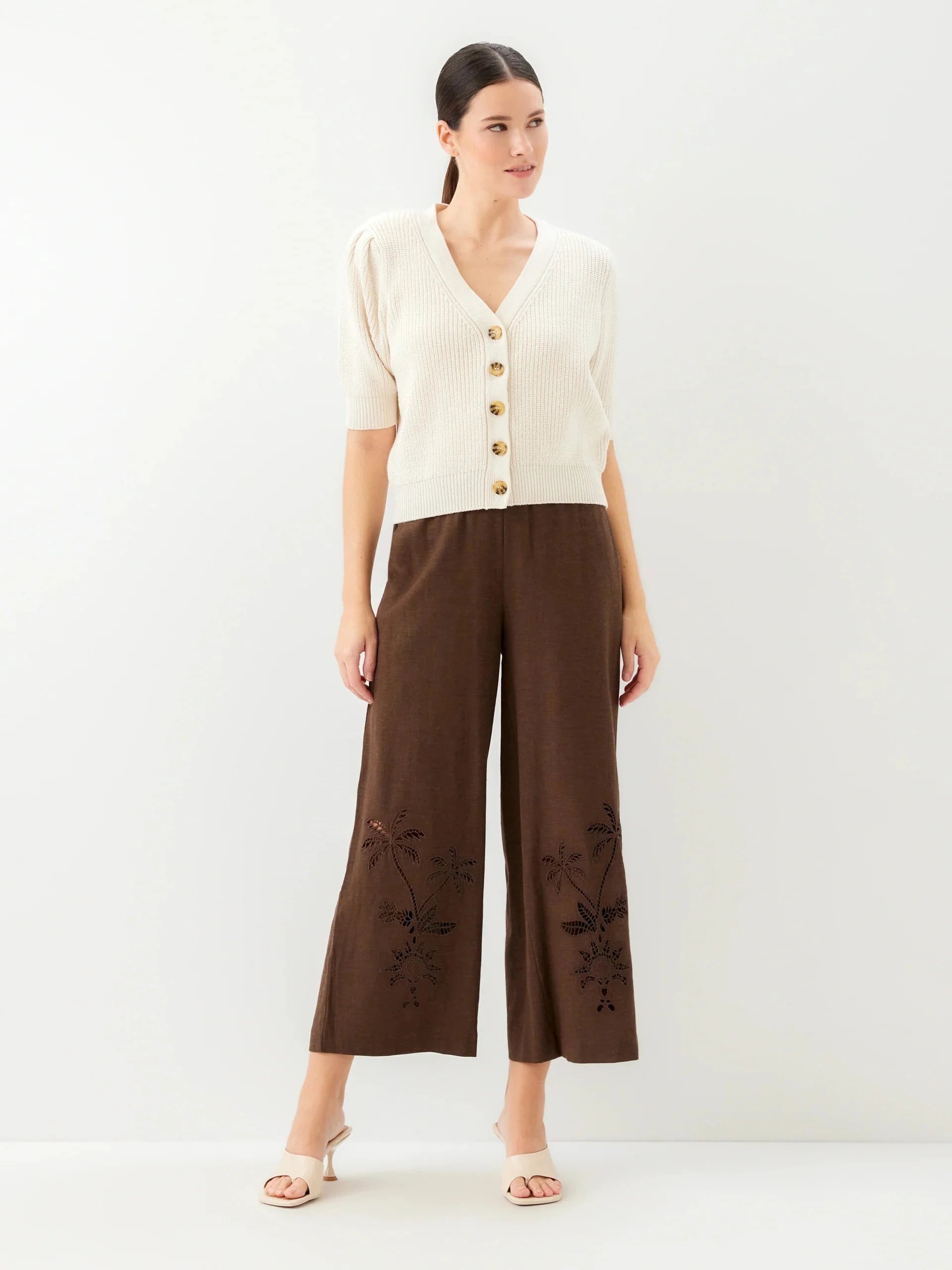 Iliana Puff Sleeve Sweater Cream Sweater - Cardigans Fifteen Twenty 