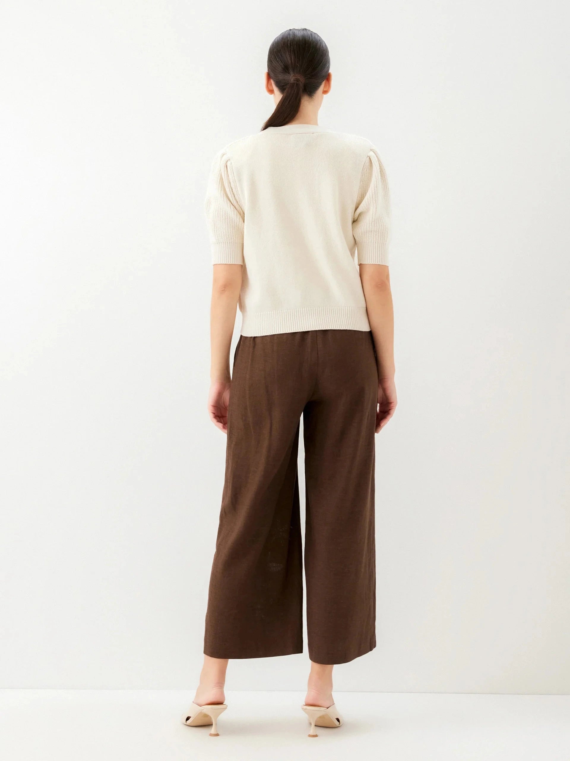 Iliana Puff Sleeve Sweater Cream Sweater - Cardigans Fifteen Twenty 