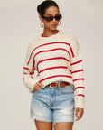 Luca Crewneck Sweater Red Stripe Sweater - Crewneck Fifteen Twenty 