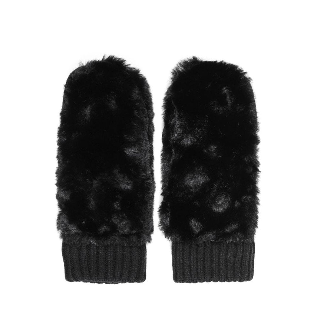 Oxo Faux Fur Gloves Black Gloves Rino & Pelle 