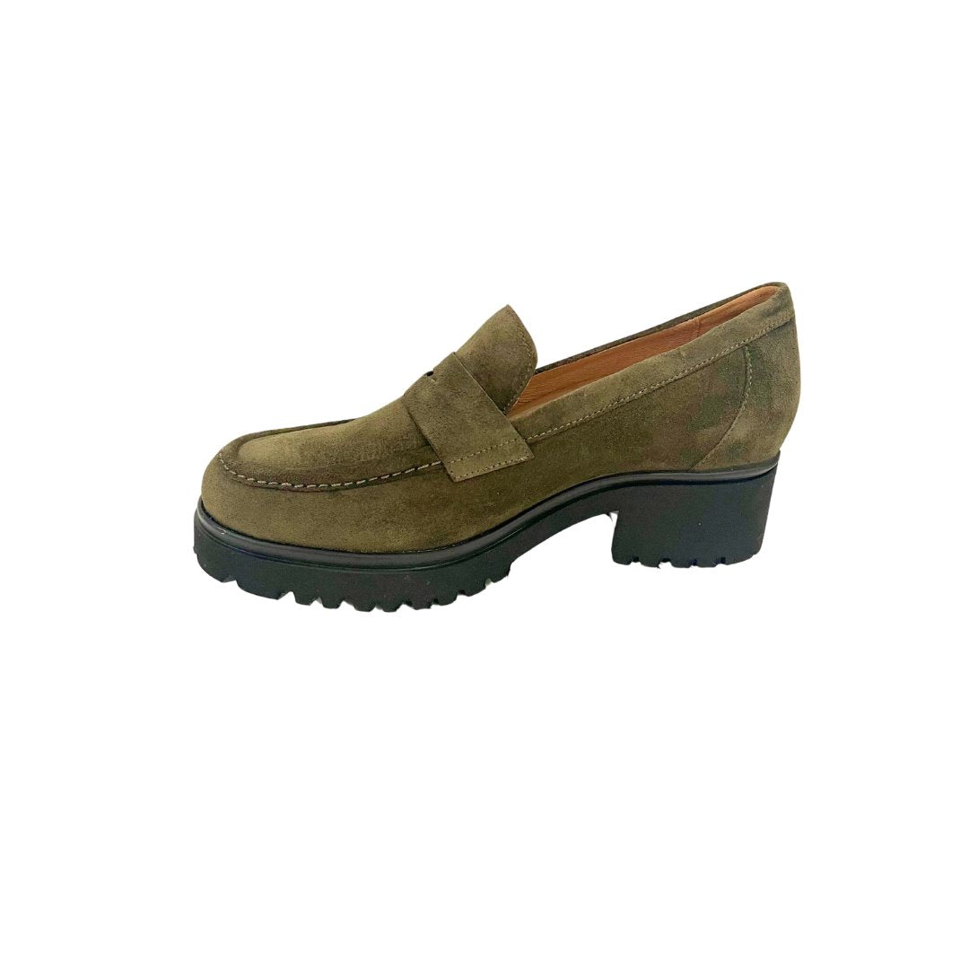 Suede Khaki Flats - Loafer Piesanto 