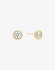 Bezel Solitaire Stud Earrings Shashi 