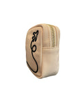 Airplane Embroidered Mini Pouch Tan Cosmetic Stoney Clover Lane 