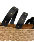 Bradie Nappa Belle Navy Sandals - Heeled Sandals Cordani 