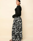 The Soglio Dress Black & White Floral Dresses - Maxi Solid & Striped 