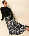 The Soglio Dress Black & White Floral Dresses - Maxi Solid & Striped 