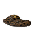 Mule Slippers Printed Pony Leopard Flats - Mule Bibi Lou 