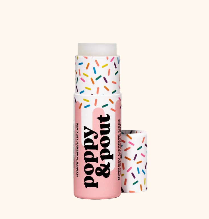 Lip Balm Birthday Confetti Cake Pink Accessories - Beauty & Hair Poppy & Pout 