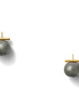 Classic Medium Pebble Pearl Dark Grey Jewelry - Earrings Catherine Canino 
