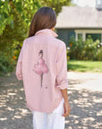 Eileen Relaxed Button Up Pink Denim Ballerina Tops - Button Down Frank & Eileen 