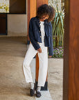 Rowan Button Up Jacket Navy Sweater - Cardigans Frank & Eileen 