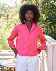 Silvio Untuckable Button Down Magenta Tops - Button Down Frank & Eileen 