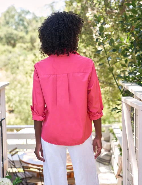 Silvio Untuckable Button Down Magenta Tops - Button Down Frank &amp; Eileen 