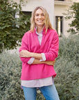 Patrick Popover Fleece Henley Rose Tops - Sweatshirts Frank & Eileen 