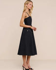 Ayela Midi Dress Black/Gold