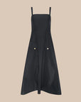 Ayela Midi Dress Black/Gold