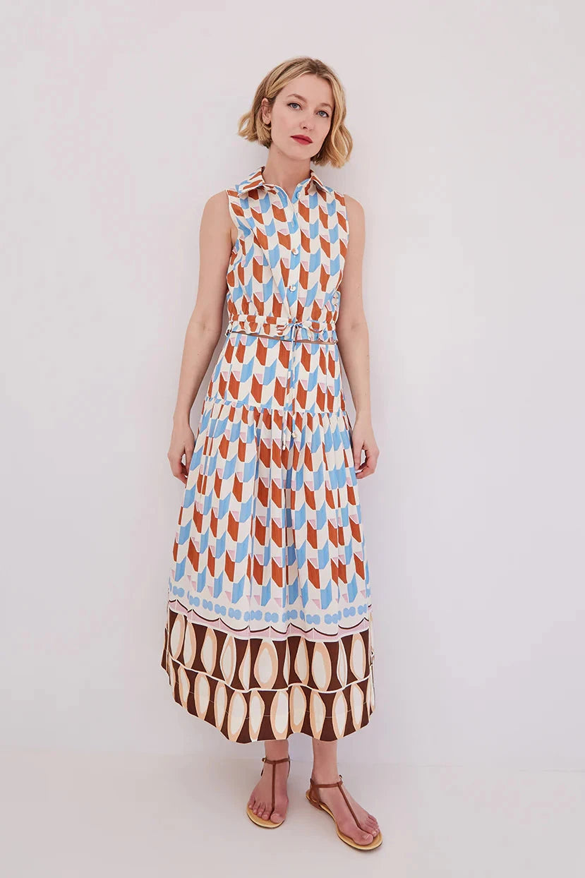 Diya Skirt Talavera Tile Ivory Skirts - Midi Cara Cara 