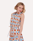 Hannah Top Talavera Tile Ivory Tops - Button Down Cara Cara 