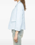 Veryn Crinkled Leather Jacket Baby Blue Jackets Zadig & Voltaire 
