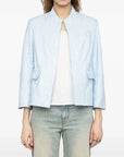 Veryn Crinkled Leather Jacket Baby Blue Jackets Zadig & Voltaire 