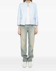Veryn Crinkled Leather Jacket Baby Blue Jackets Zadig & Voltaire 