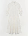 Jazz Embroidered Pintuck Midi Dress White Dresses - Midi Simkhai 