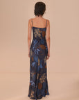 Slip Dress Night Jungle Navy Blue Dresses - Maxi Farm Rio 