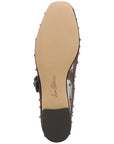 Michaela Mary Jane Flat Shine Brown Mesh Flats - Ballet Sam Edelman 