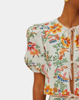 Delicate Forest Scarves Blouse Off-White Tops - Blouses Farm Rio 